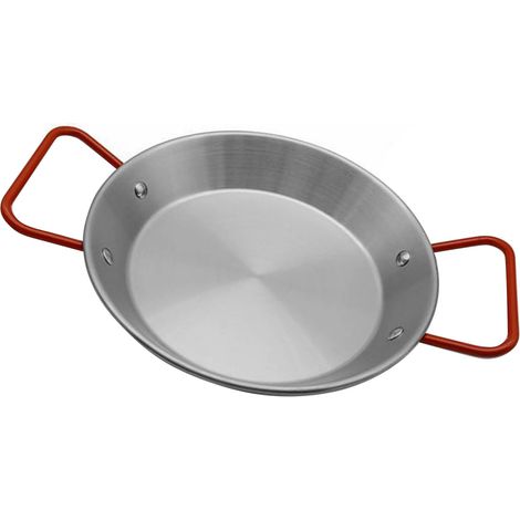 Marmite à riz et fruits de mer, protection anti-brûlure, en acier inoxydable épais, avec double poignée, idéale pour la cuisson du poulet frit et des en-cas, poignée rouge, 20 cm / 7,9 pouces (1/5)