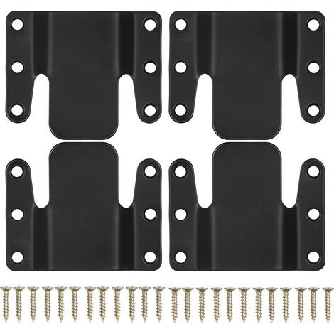 Connecteurs de canapé sectionnels 4 pièces, verrouillage universel de canapé, clips faciles à installer pour sections, connecteurs de meubles robustes, support de connecteur avec vis (1/5)