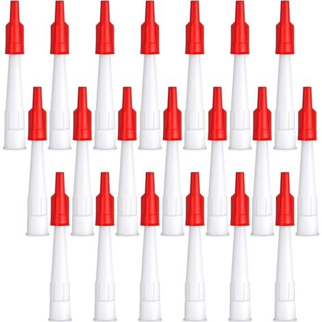 Embouts de Cartouche, Lot de 20 Embouts de Rechange en Silicone Transparent, Embout Cartouche Silicone pour Pistolet Silicone, Buses D'étanchéité pour Cuisine, Ménage