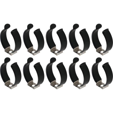 Support ressort 10 pièces H37mm inox/caoutchouc base étroite (1/5)