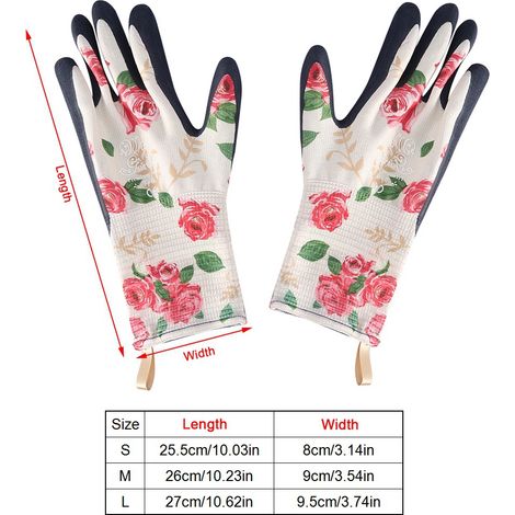 Paire de gants longs pour femme, antidérapants, imperméables et anti-perforation, pour le jardinage (rose, taille S) (1/5)
