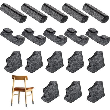 Set di 18 feltrini autoadesivi per sedie, mobili, panche, gambe di tavoli, protezione per pavimenti (1/5)
