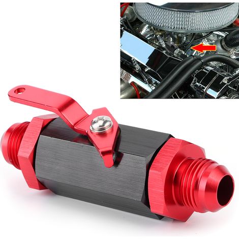 Y974 -10AN Absperr-Rückschlagventil aus Aluminiumlegierung für AN10-Kraftstoffleitungen, rot (1/5)