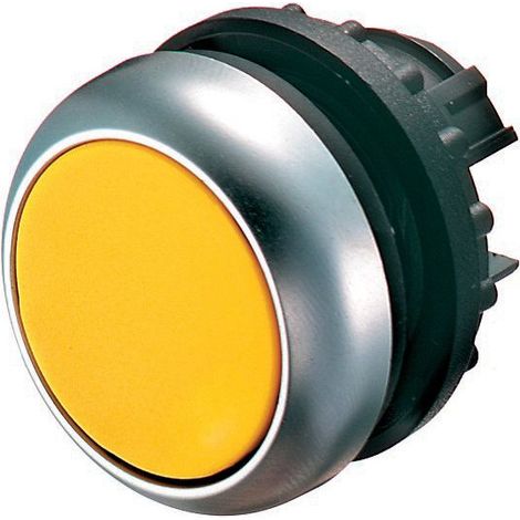 EATON Pulsador luminoso amarillo, anillo frontal de titanio, 216929