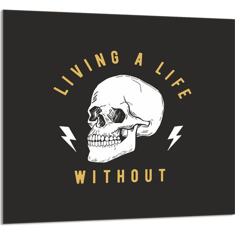 PANNELLO IN VETRO PER CUCINA 65x60 Skull (1/5)