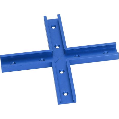 Lot de 4 Connecteurs Rail en T Aluminium 100mm x 30mm Universels pour Menuiserie Bleu (1/5)