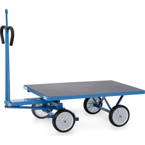 Fetra Handpritschenwagen mit Plattform 1200x800mm Zugöse an der Deichsel Vollgummi-Bereifung 250x60mm (1/3)
