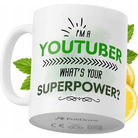 Lustige Tasse für YouTuber – Kaffee- oder Teetasse mit witzigem Textdesign – ideal für Geburtstage, Namenstage, Feiertage und besondere Anlässe. Hochwertige Tasse für Zuhause, Büro und Arbeit. Farbe: 