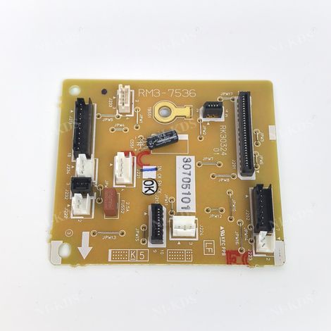 Driver board RM3-7536-000 compatible with HP 4201, 4202, 4203, 4301, 4302, and 4303 models.