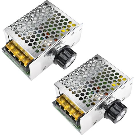 2PCS AC 4000W Régulateur de Tension 220V Régulateur de Vitesse du Moteur Électronique Contrôle du Thyristor Tension Vitesse Température (1/5)