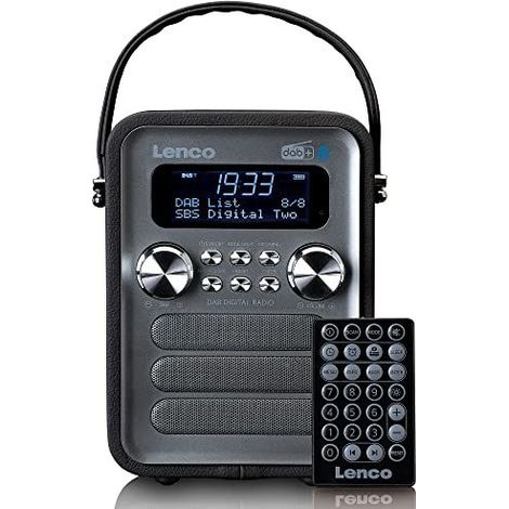Radio FM LENCO, lecteur CD, lecture USB, portable, noir