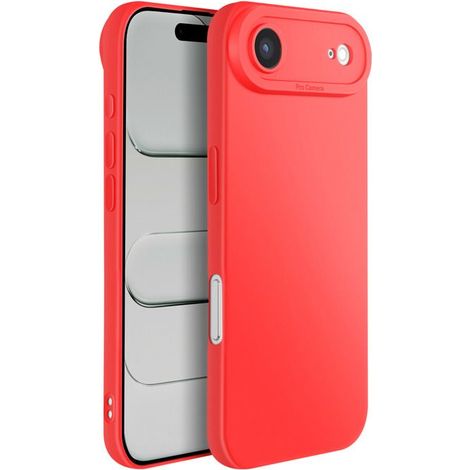 Coque - AVIZAR - iPhone Air - Silicone Souple - Renfort Bloc Caméra - Rouge (1/5)