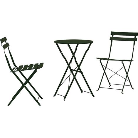 Maison Exclusive - Set Bistro Pieghevole 3 pcs Foresta Acciaio