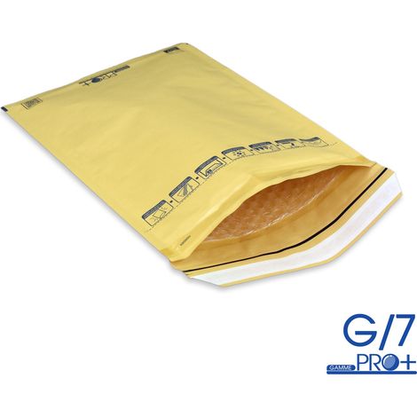 Lot de 50 Enveloppes à bulles PRO MARRON G/7 format 230x335 mm
