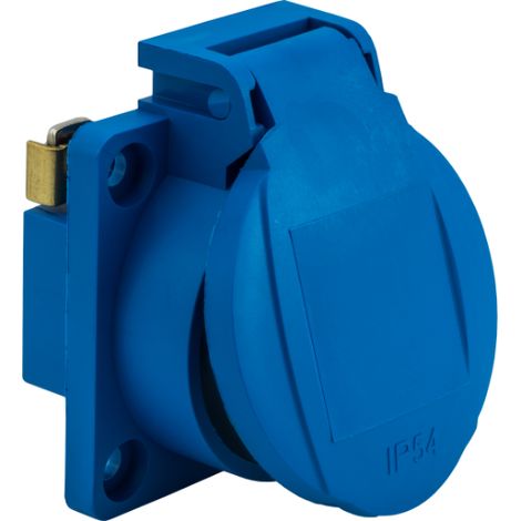 Presa da pannello 16A 2P+Z IP54 blu VGT 201-06 51.301