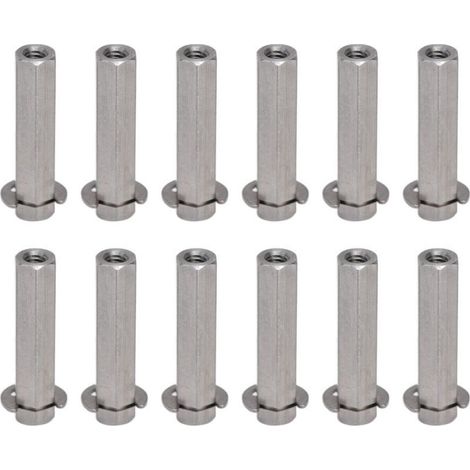 10 Pièces Tige Hexagonale Acier Inoxydable 8mm avec Circlips pour Kit TETRIX - Accessoires Robotique (1/5)