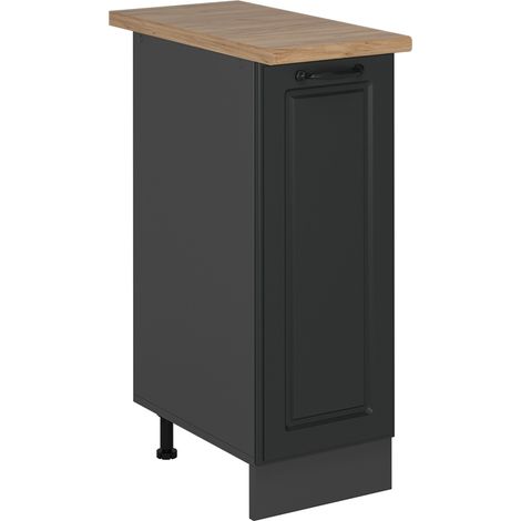 Armadio cucina dispensa alto R-Line, Antracite casa di campagna, 30 cm , PL Rovere, Vicco