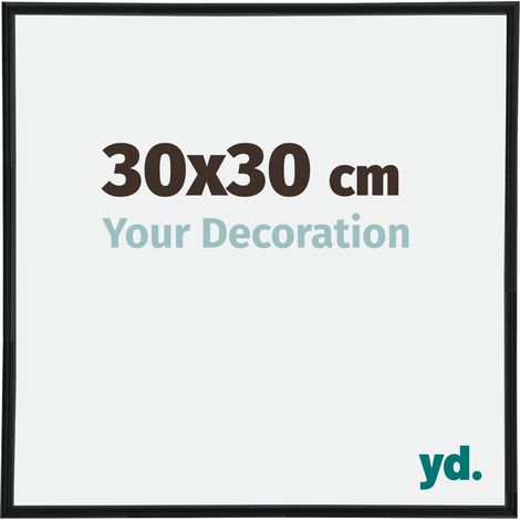 yd. - Cadre photo 30x30 - Noir Mat - Plastique - Annecy (1/5)