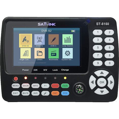 Appareil de Mesure Mesureur de Champ Satellite TV Combo Finder Meter - SATLINK ST-5150 - DVB-S2 / C / T2, MPEG-2 / MPEG-4 H.265