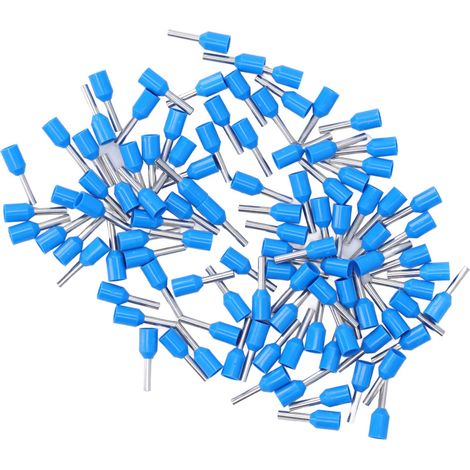 100 cosses à broches E1508, cosses pré-isolées en tube isolé PVC pour fil de cuivre, destinées aux équipements électroniques. (1/5)