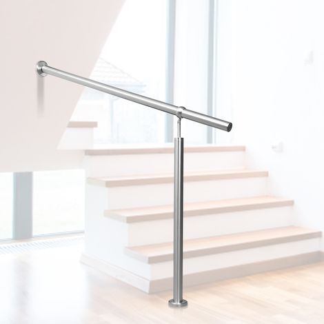 SWANEW Geländer Edelstahl Handlauf für Treppe und Balkon 160x90cm– Robuste, langlebige Qualität für Innen und Außen, korrosionsfrei und ästhetisch 1 Stück (1/5)