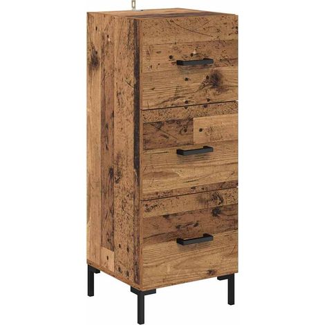 Sideboard Altholz 34,5 x 34 x 90 cm Holzwerkstoff vidaXL