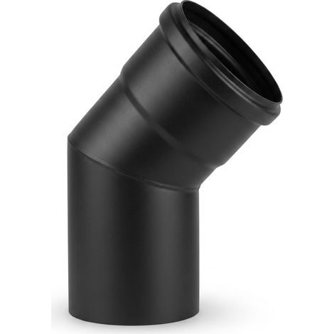 MAKA Curva 45 Gradi Canna Fumaria Pellet Nero Ø 100 mm (1/5)
