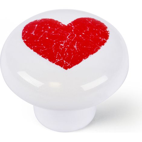 Bouton de meuble  Style décoratif  en porcelaine  Finition rouge  Mesures 404031mm  Système de fixation  2 unités - talla