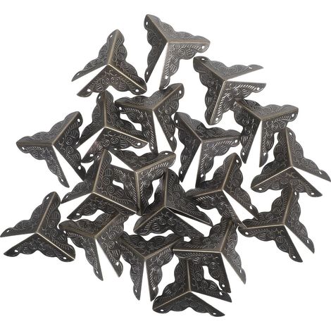 20 protections d'angle décoratives en fer pour boîtes d'emballage de (1/5)