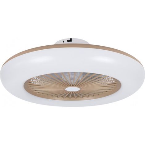 Noaton 11055G CALLISTO Gold Ventilateur de plafond sans pale / 58cm / avec lumière LED et contrôleur