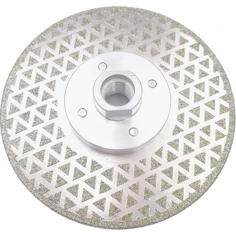 Disco de corte y pulido de diamante electrochapado de doble cara de 125 mm x M14 para piedra, mármol, baldosas y granito.