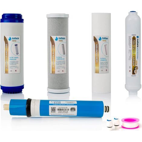 Vontron 75GPD 4er-Pack Filter und Membran, 5-stufiges Umkehrosmose-System, Trinkwasser (1/5)