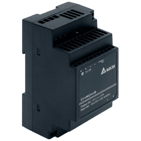 DRC-24V30W1AZ: Delta su guida DIN 24V/1.25A, CROMATO, Classe di protezione II