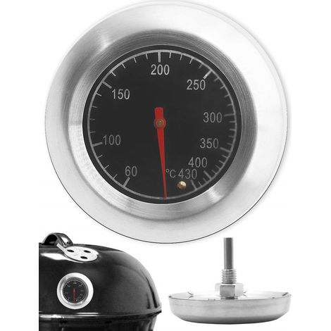 Thermomètre de barbecue en acier inoxydable Ø 7,5 cm, 10 °C à 400 °C (1/5)