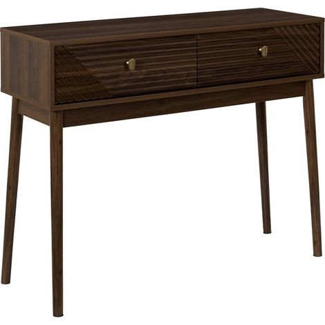 Console 2 Tiroirs "Tiffany" 100cm Marron