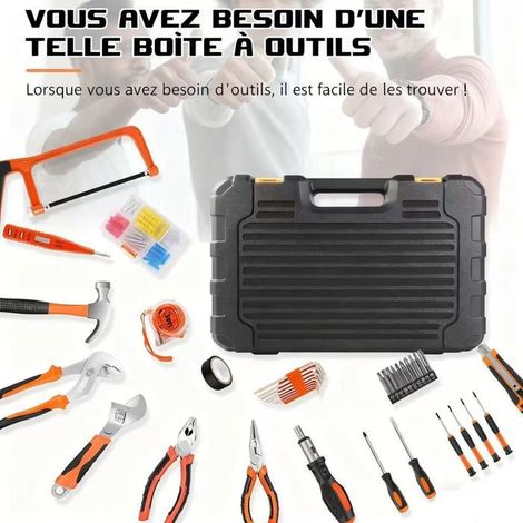 Cassetta degli attrezzi manuale-DAYPLUS set di attrezzi da 102 pezzi-cassetta degli attrezzi adatta per la manutenzione quotidiana del garage