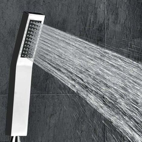 Pommeau de douche en laiton, haute pression, style L, finition chromée