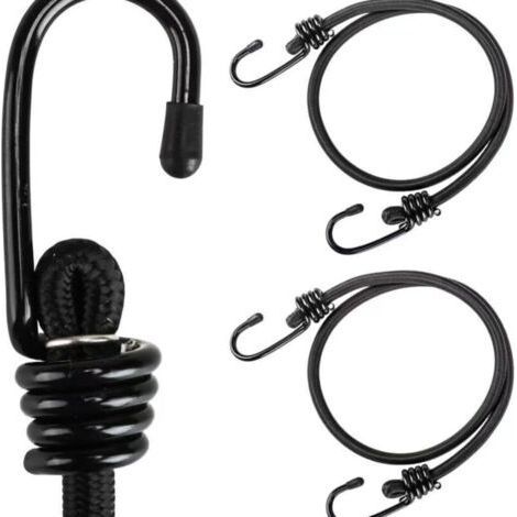 Pack of 2 120cm Heavy Duty Bungee Tensioners with Hooks for Car, Caravan, Camping, Motorhome (1/5)