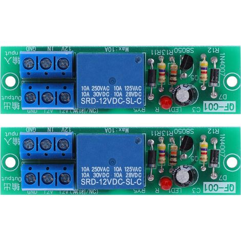 2PCS Module Relais Bistable 12VDC QF-C01 pour Démarrage Arrêt Voiture et Modifications Auto (1/5)