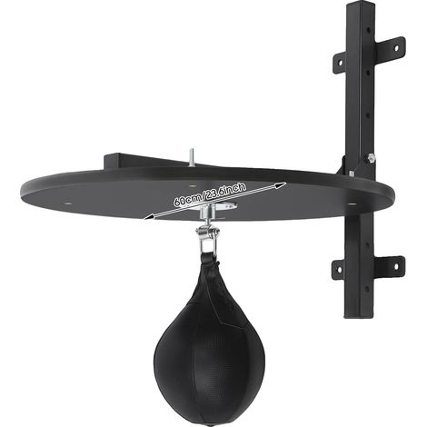 Plataforma para saco de velocidad, altura ajustable, materiales duraderos, color negro. (1/2)