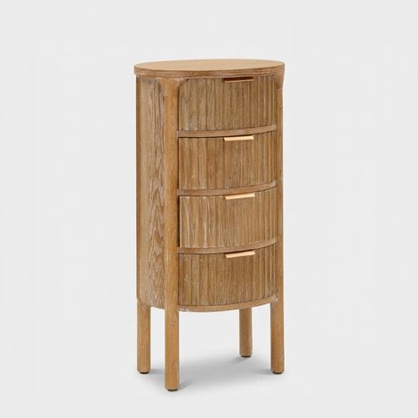 Cassettiera salvaspazio in legno con 4 cassetti Goteborg (1/5)