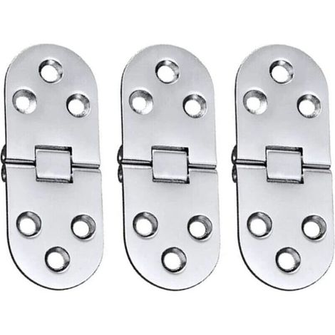 3 PCS Alliage Charnières De Table Acier Inoxydable Charnières Porte Pliant Rabat Charnières Table Charnières Pliante Charnieres Alliage Flip Charnières Pour Tiroir Table Bureau Machine Coudre Argent (1/5)