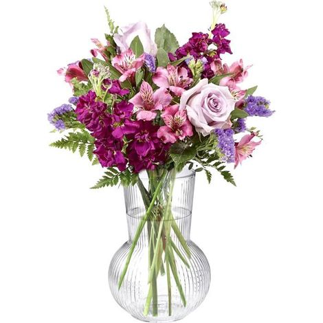 Vase, Vases à fleurs, Vases en verre strié, 17 cm 6,6 pouces, Ledoir, Vases pour fleurs, roses, bourgeons, pivoines ou tulipes (1/5)