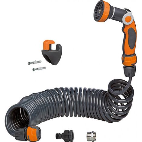 Kit completo tubo en espiral 10 m con fijación de pared
