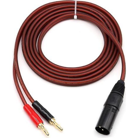 Câble audio XLR vers fiches bananes, connecteur XLR mâle 3 broches vers fiches bananes, fiche plaquée or 4 mm vers XLR (1/5)