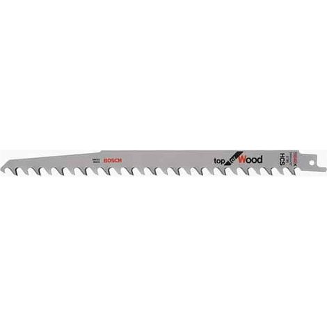 Bosch – Lame de scie sabre pour bois tendre 240mm – Acier haute teneur en carbone – Capacité de coupe 190mm – Jeu de 5 lames