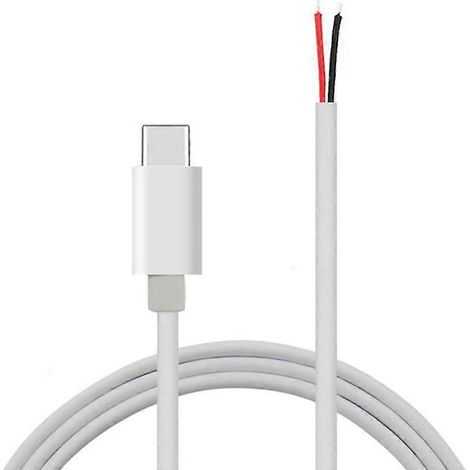 Câble de remplacement USB Type-C Mâle 5V/2A pour bande LED DIY - Connecteur 2 broches (1/4)