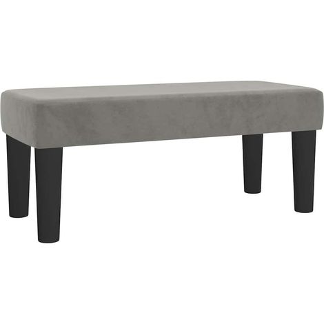 vidaXL Banco de terciopelo gris claro 70x30x30 cm (1/2)