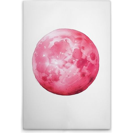 Leinwandbild Rosa Mond M1-No.52225 - Kunstdruck auf Leinwand in Weiß Pink - Wandbild 40 x 60 cm (1/5)