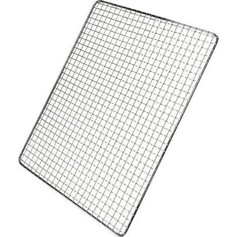 Grille de barbecue en acier inoxydable pour camping, barbecue, pique-nique 40X25cm Fontainebleau Argent (1/5)